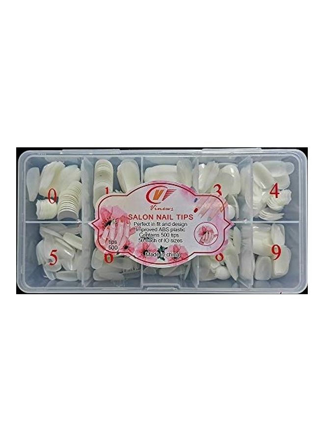 Generic 500-Piece Short Coffin Nails Ballerina Nail Tips White  - Image 4