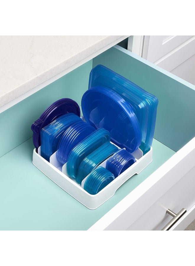 YouCopia Youcopia Stora lid Lid Organizer for Kitchen Cabinet Storage, Medium, White, 50108 White 26.4x28.4x8.4cm  - Image 3
