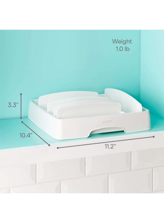 YouCopia Youcopia Stora lid Lid Organizer for Kitchen Cabinet Storage, Medium, White, 50108 White 26.4x28.4x8.4cm  - Image 4