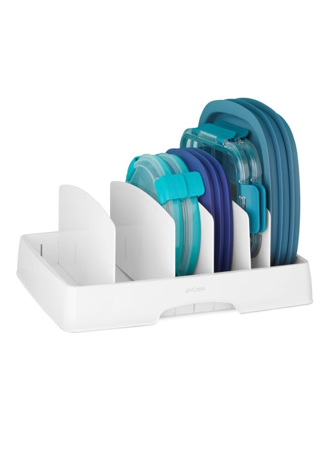 YouCopia - YouCopia Stora Lid Food Container Lid Organizer Large with Tall, 50235 White 26.8x34x13.3cm - Image 1