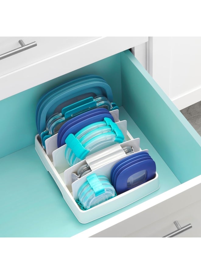 YouCopia - YouCopia Stora Lid Food Container Lid Organizer Large with Tall, 50235 White 26.8x34x13.3cm - Image 1