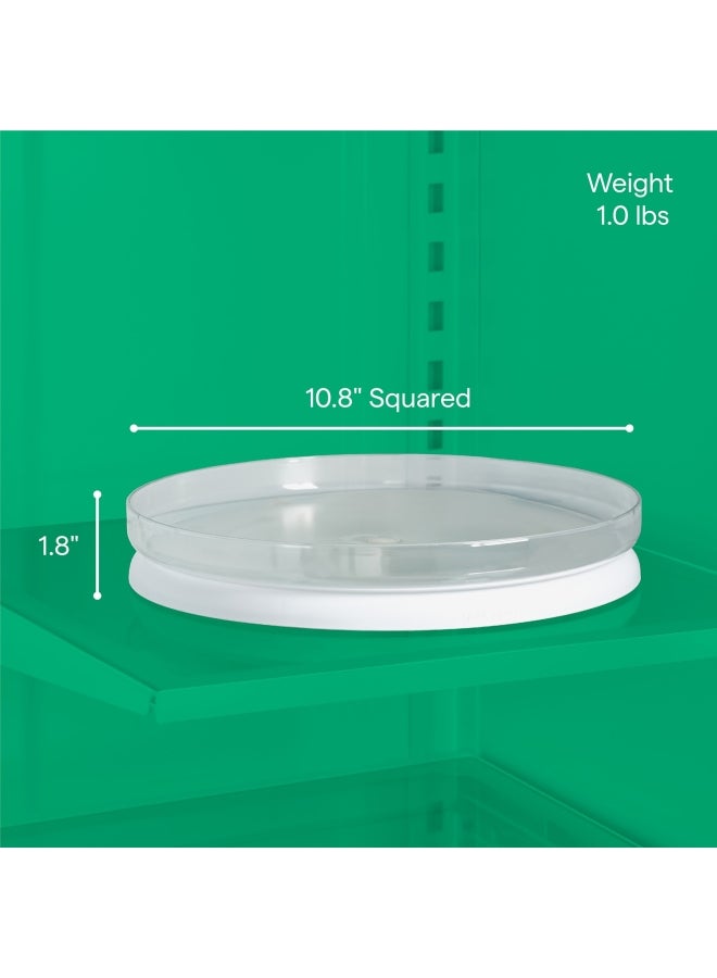 YouCopia - YouCopia Fridge View Fridge Turntable, Lazy Susan Organizer for Refrigerator Storage, 11” , White, 50316 White 27.3x27.3x4.6cm - Image 1