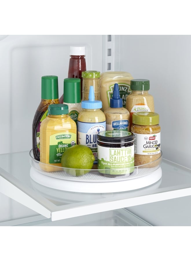 YouCopia YouCopia Fridge View Fridge Turntable with Mat, Lazy Susan Organizer for Refrigerator Storage, 11” , White, 50325 White 27.3x27.3x4.6cm  - Image 2