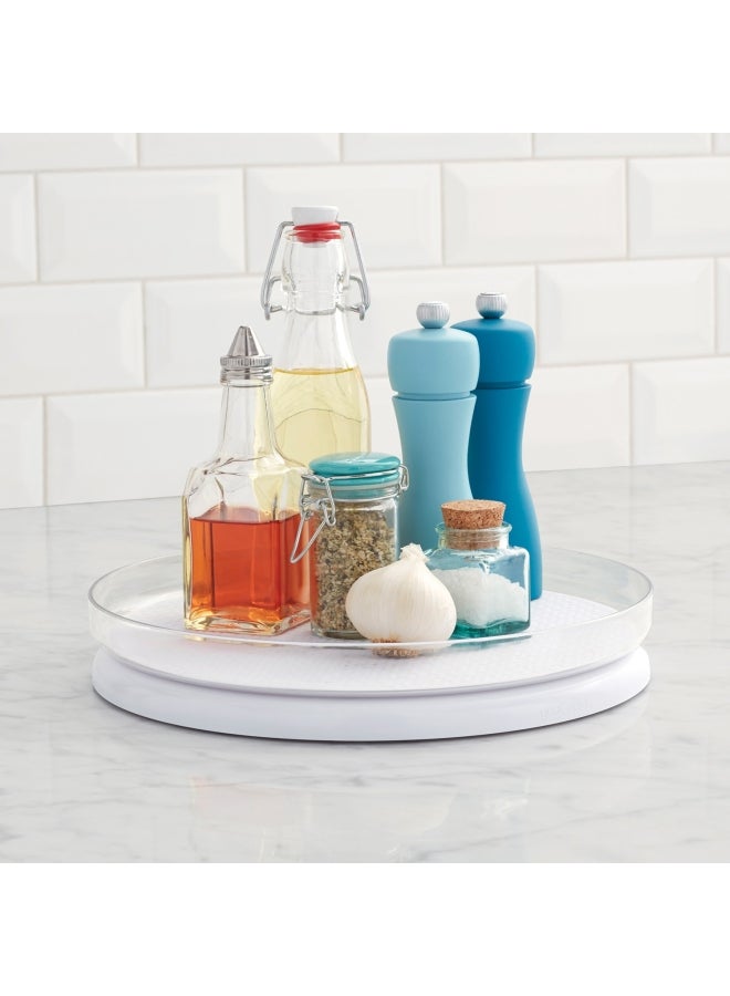 YouCopia YouCopia Fridge View Fridge Turntable with Mat, Lazy Susan Organizer for Refrigerator Storage, 11” , White, 50325 White 27.3x27.3x4.6cm  - Image 3