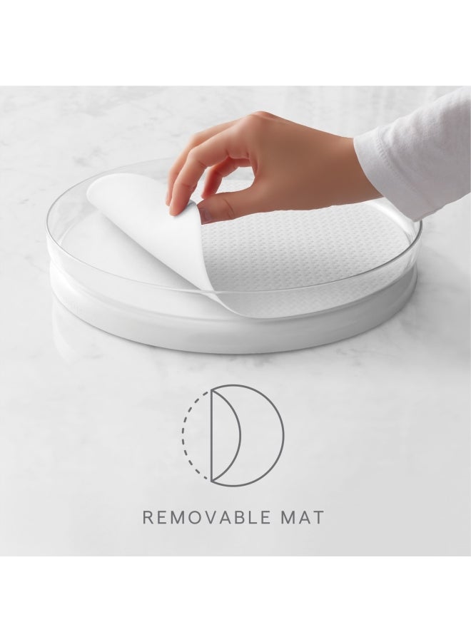 YouCopia YouCopia Fridge View Fridge Turntable with Mat, Lazy Susan Organizer for Refrigerator Storage, 11” , White, 50325 White 27.3x27.3x4.6cm  - Image 5