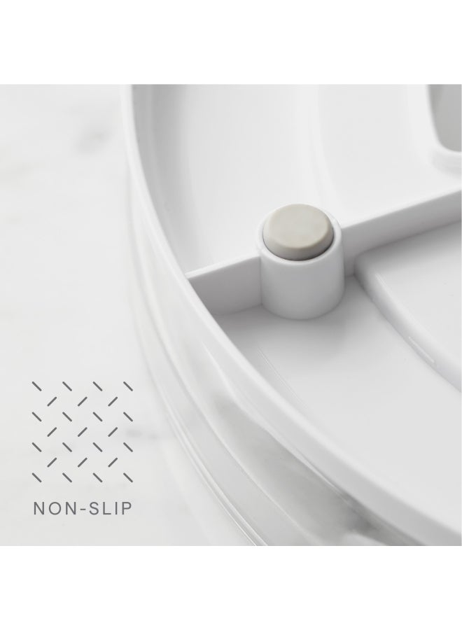 YouCopia - YouCopia Fridge View Fridge Turntable with Mat, Lazy Susan Organizer for Refrigerator Storage, 11” , White, 50325 White 27.3x27.3x4.6cm - Image 1