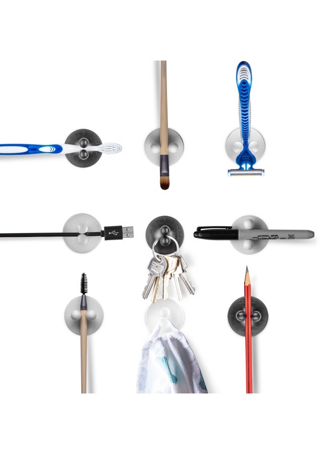 دريم فارم طقم خطافات تثبت بالشفط مكون من 4 قطع شفاف - Image 3