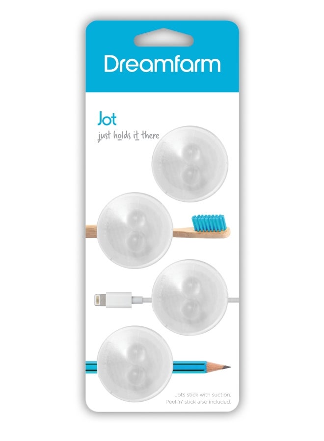 دريم فارم طقم خطافات تثبت بالشفط مكون من 4 قطع شفاف - Image 5