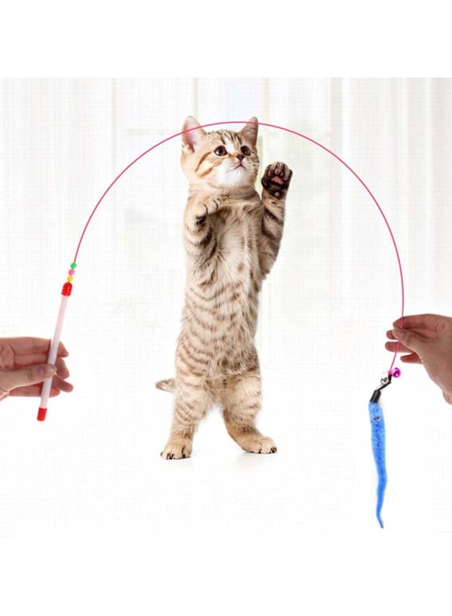 Generic Pet Retractable Wand With Caterpillar Toy Multicolour 37cm - Image 2