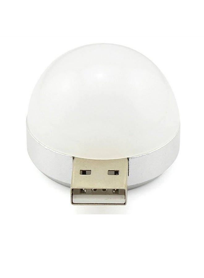 مصباح LED ليلي صغير ومحمول مزود بمنفذ USB أبيض 4سم  - Image 4