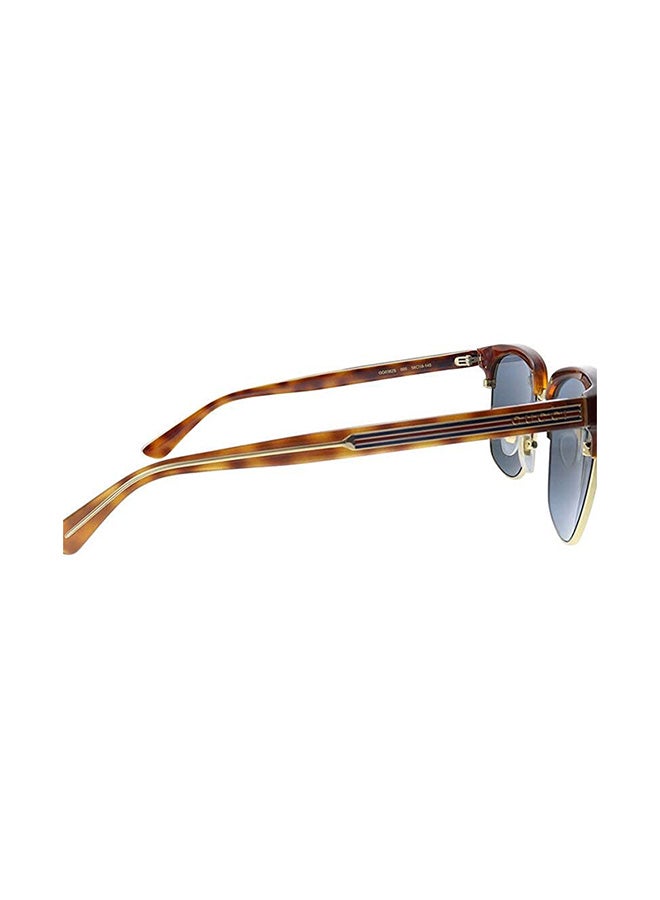 GUCCI Women's Clubmaster Style Sunglasses Havana With Blue Lenses - Image 3