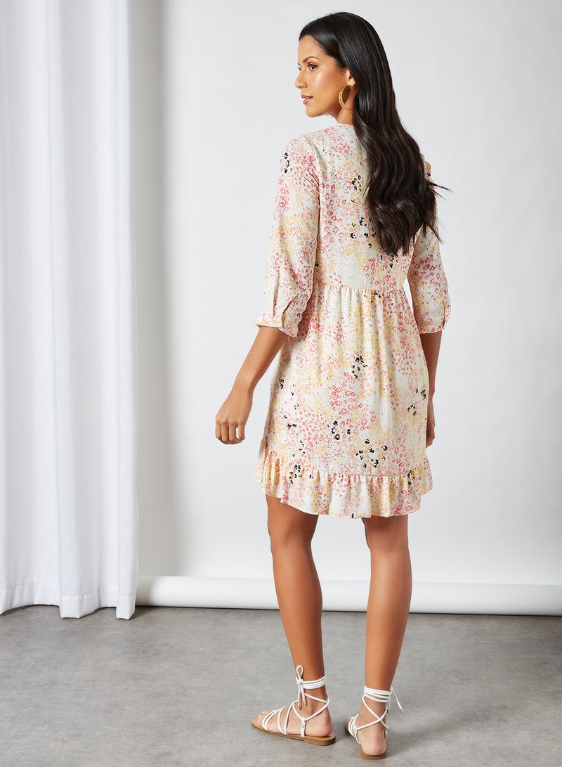 VERO MODA - Ditsy Print Mini Dress Multicolour - Image 1