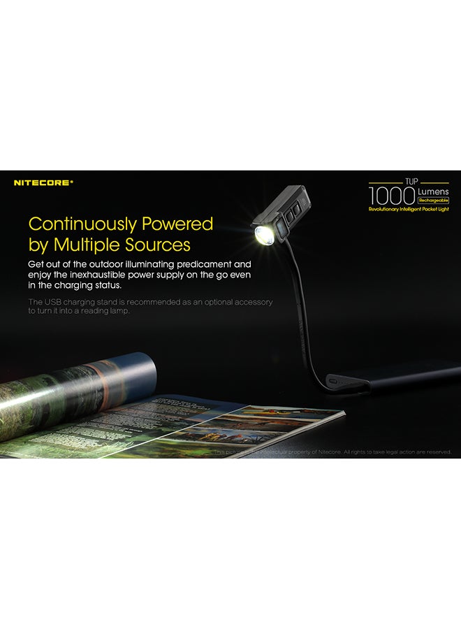 NITECORE - TUP Mini Torch - 1000 Lumens LED - Keyring with OLED Display - Rechargeable Battery with 5 Modes 2.77x1.16x1.03inch - Image 1