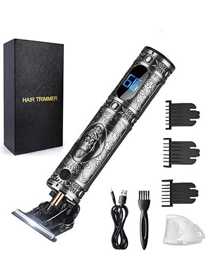 Professional Rechargeable Electric Hair Trimmer Set For Men Black - Image 1