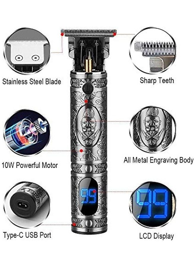 Professional Rechargeable Electric Hair Trimmer Set For Men Black - Image 4