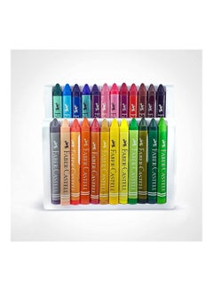 FABER-CASTELL 24 Colour Triangular Wax Crayons Multicolour  - Image 2