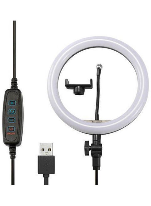 Professional Ring Fill Light For Photography Come With Clam And Ball Head White