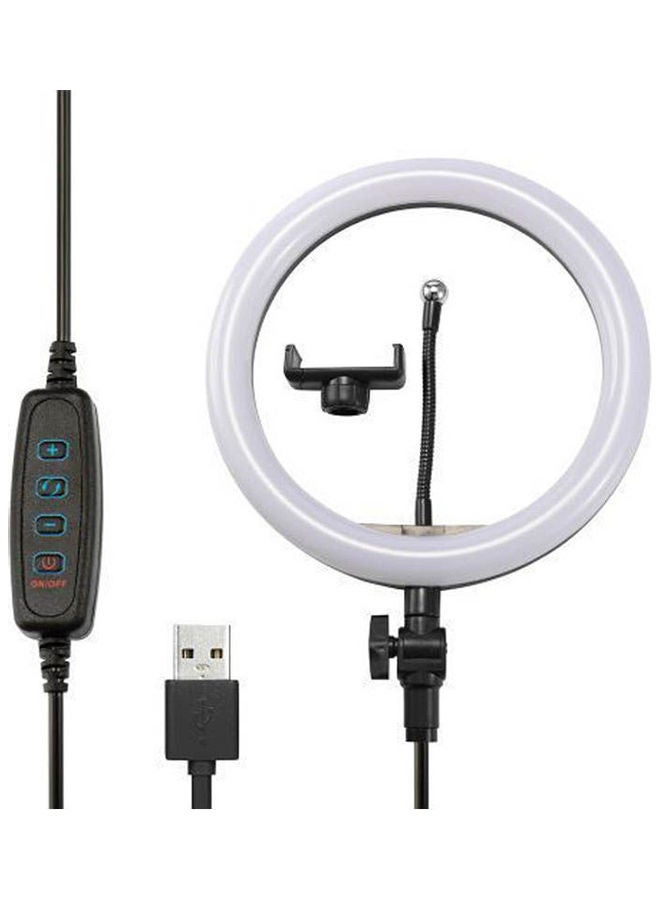Professional Ring Fill Light For Photography Come With Clam And Ball Head White