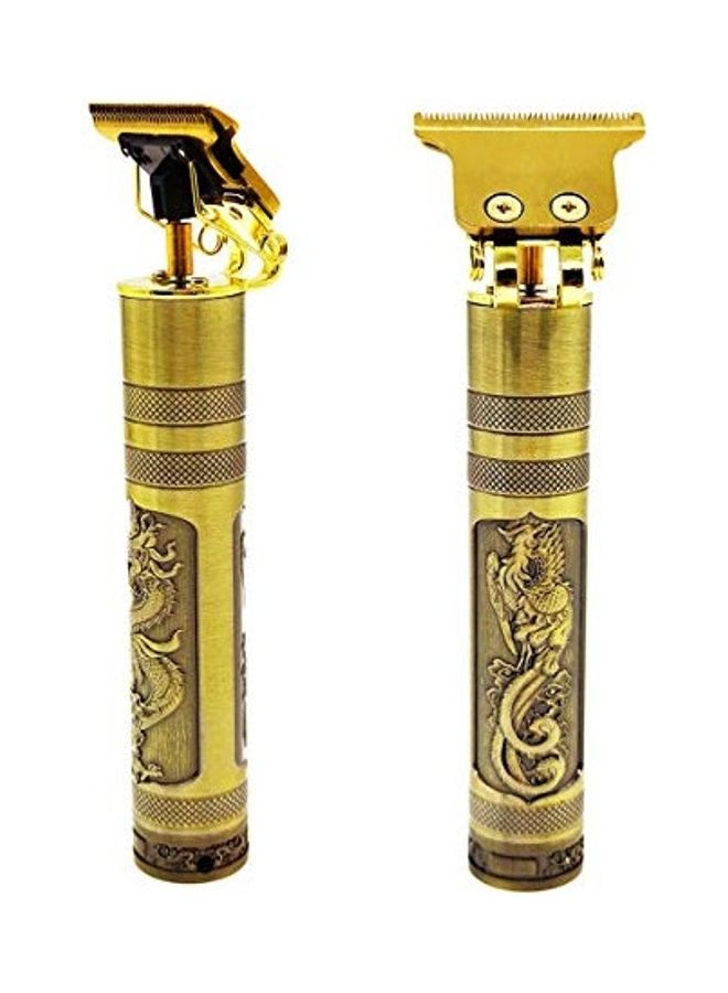 Professional Rechargeable Electric Hair Trimmer Set For Men Golden/Black - Image 5