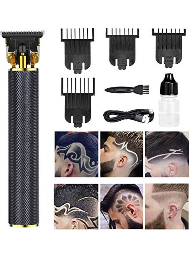 Generic Professional Rechargeable Electric Hair Trimmer Set For Men Golden/Black  - Image 1
