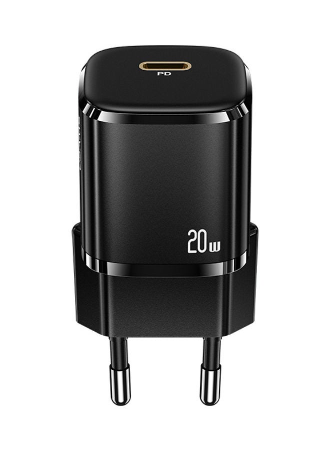 Usams T36 Mini PD Fast Charger EU 20W Black - Image 1