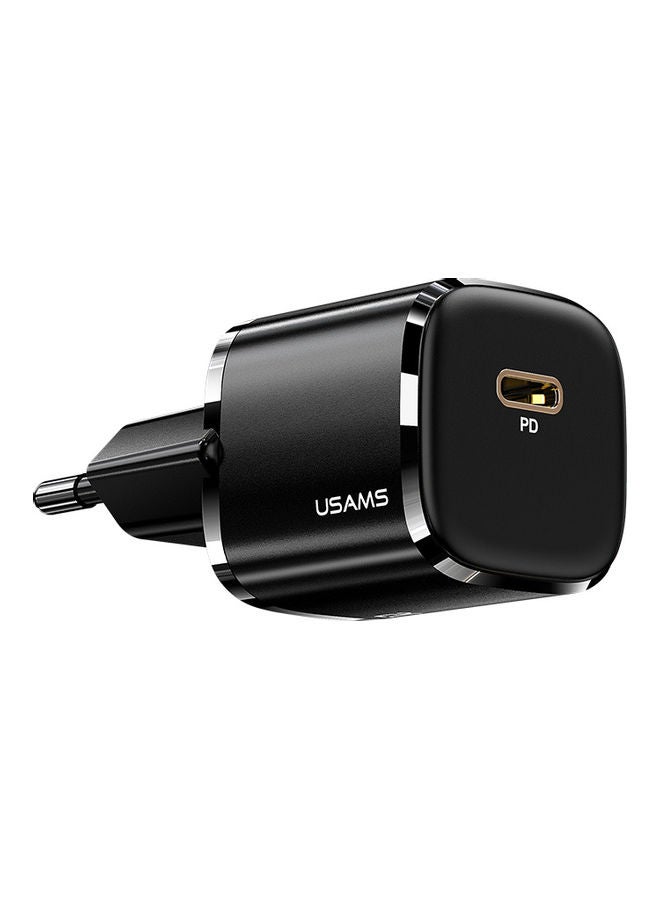 Usams T36 Mini PD Fast Charger EU 20W Black - Image 2