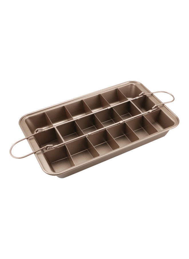 Nonstick Brownie Cake Pan with Lifting Hoop Beige 31 x 4 x 19.5cm - v1620207546/N47164540A_1