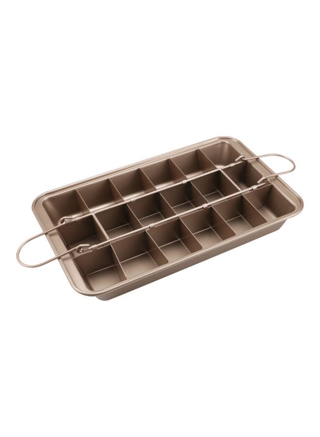 Nonstick Brownie Cake Pan with Lifting Hoop Beige 31 x 4 x 19.5cm  - Image 1