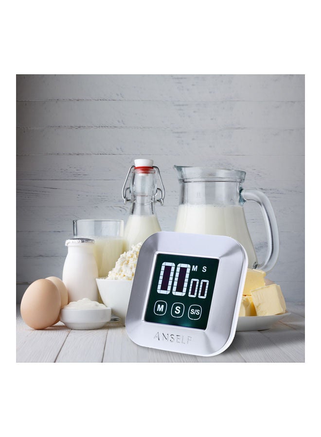 ANSELF LCD Digital Touch Screen Cooking Kitchen Timer Countdown Count Up Alarm Clock White - Image 4