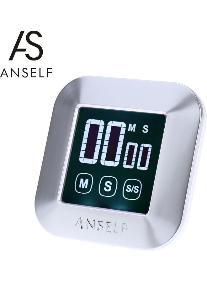 ANSELF LCD Digital Touch Screen Cooking Kitchen Timer Countdown Count Up Alarm Clock White - Image 1