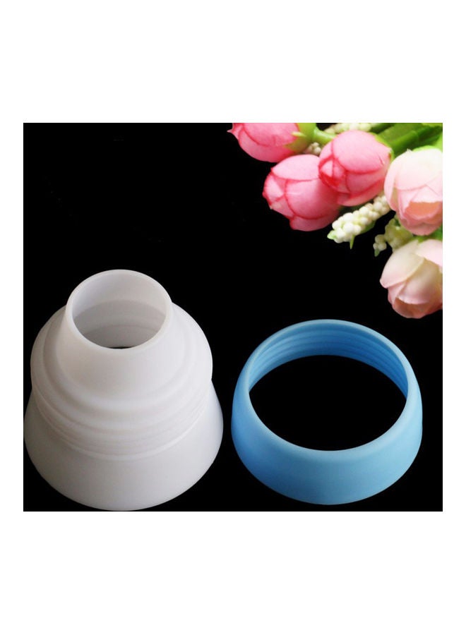 فيس مايل فوهة تزيين الكيك على شكل زهرة أبيض/أزرق - Image 2