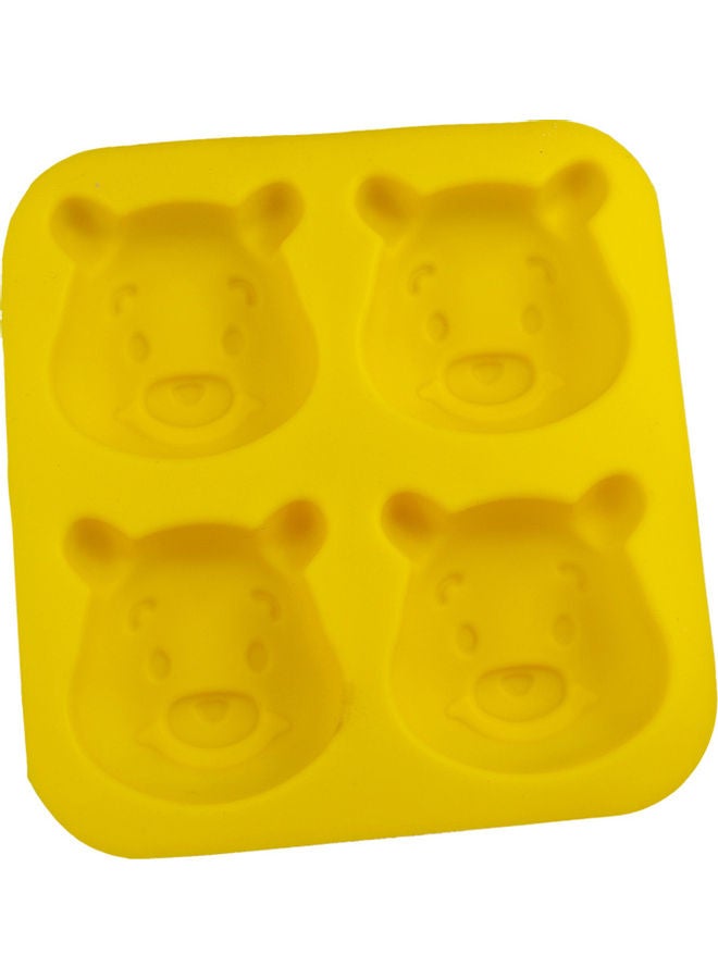 فيس مايل قالب كيك من السيليكون على شكل دب لطيف بأربع تجاويف أصفر - Image 5