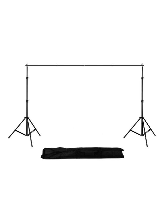 Aluminum Alloy Adjustable Studio Backdrop Stand Bracket Black - Image 1