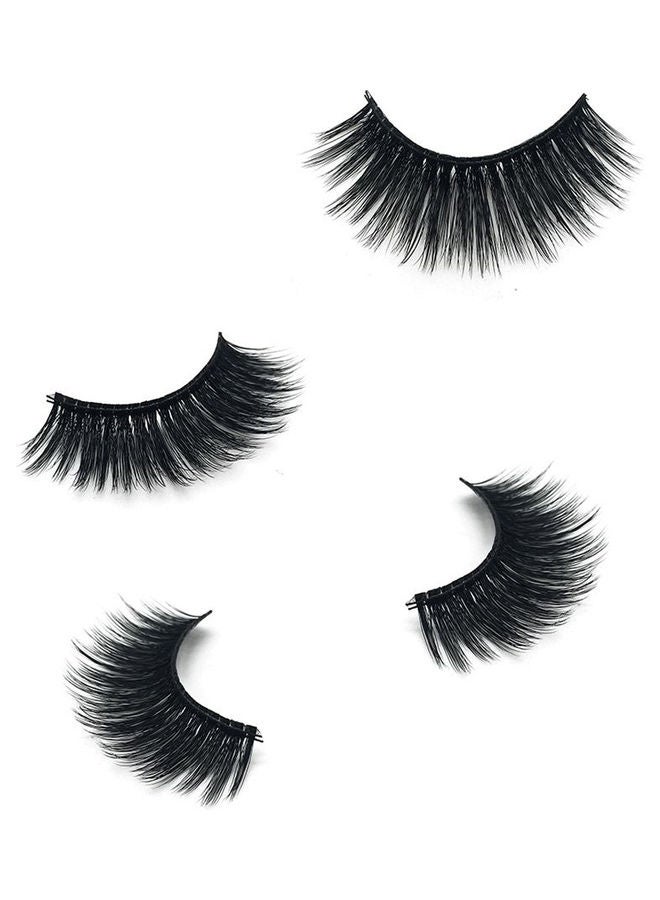 AIWANTO - 2-Pair Mink False Eyelashes with Applicator Black - Image 1
