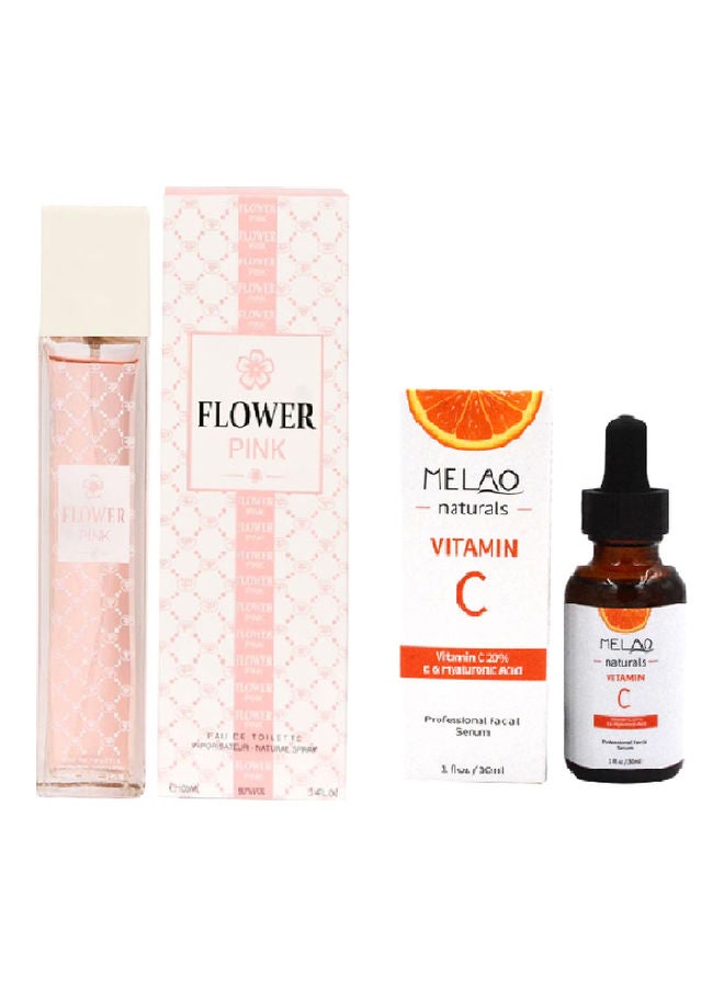 تي أر آي فلاور بينك EDT مع سيروم ميلاو للوجه بحمض الهيالورونيك 100ملليلتر