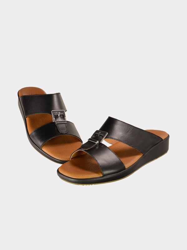 barjeel uno - Stylish Slip-On Casual Sandals Black - Image 1