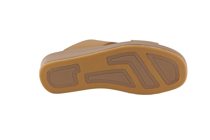 barjeel uno - Stylish Slip-On Casual Sandals Brown - Image 1