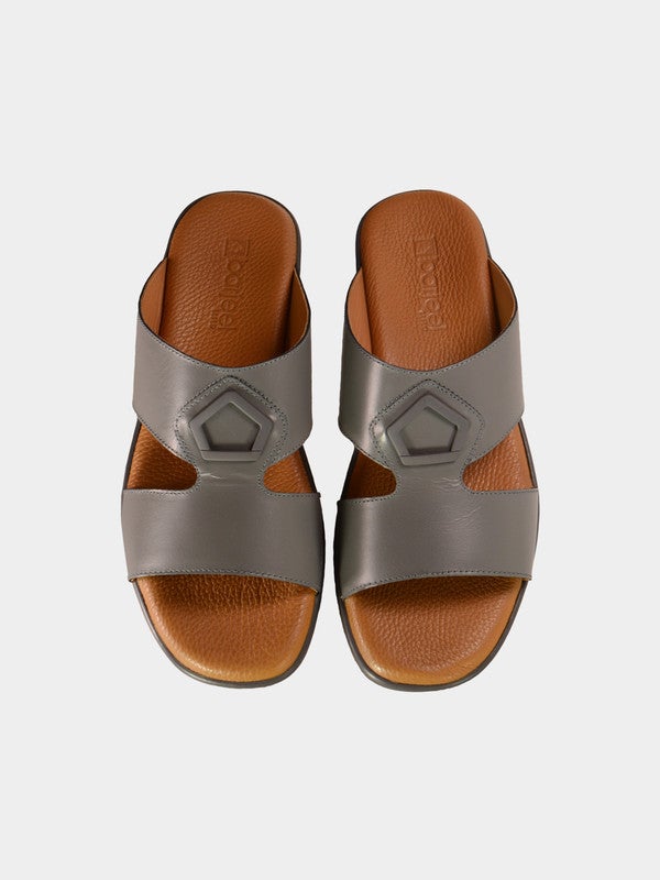 barjeel uno - Stylish Slip-On Casual Sandals Grey - Image 1