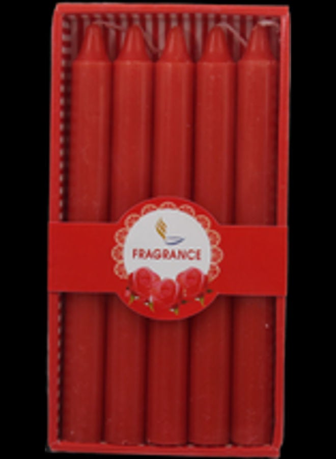 Generic 5-Piece Scented Candles Red 15cm 