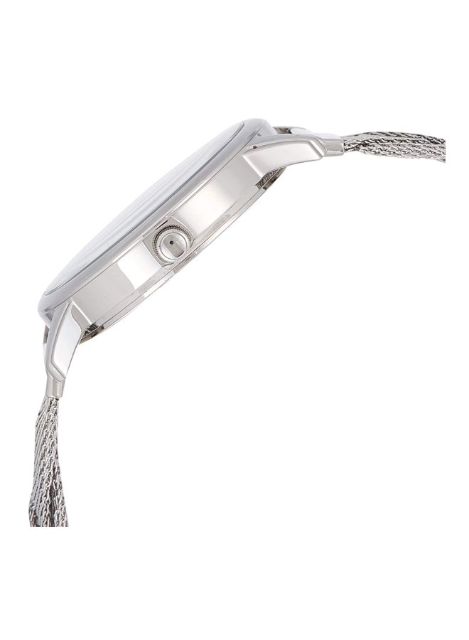 جس ساعة يد بعقارب وسوار من الستانليس ستيل طراز W1143L1 للنساء - Image 3