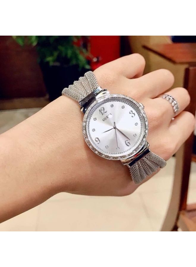 GUESS Women's Chiffon Water Resistant Analog Watch W1083L1 - Image 5