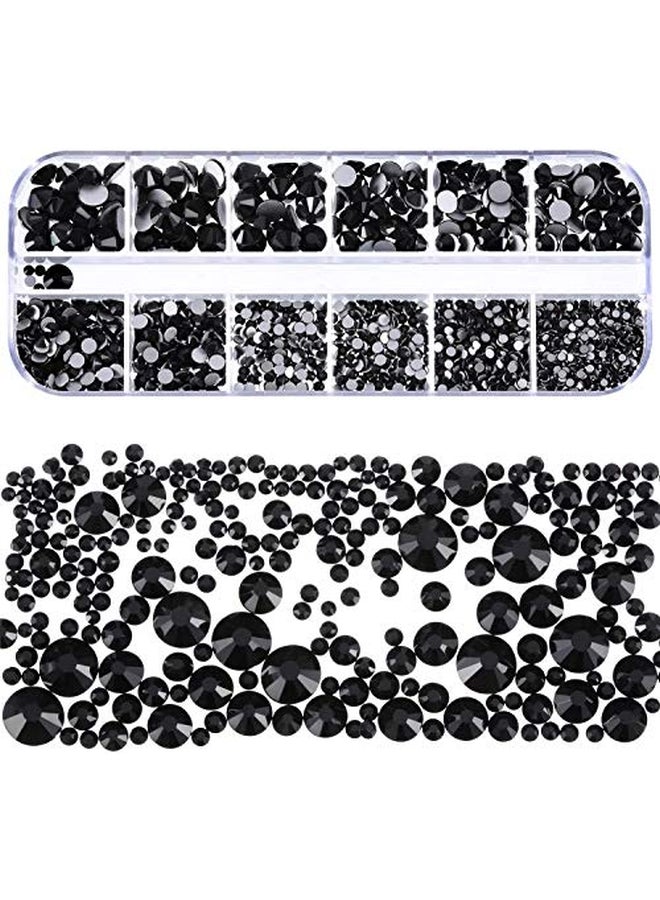 Generic 2650-Piece Nail Stone Set Black  - Image 1