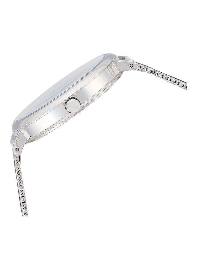 جس ساعة يد بعقارب وسوار من الستانلس ستيل طراز W1155L2 للنساء - Image 3