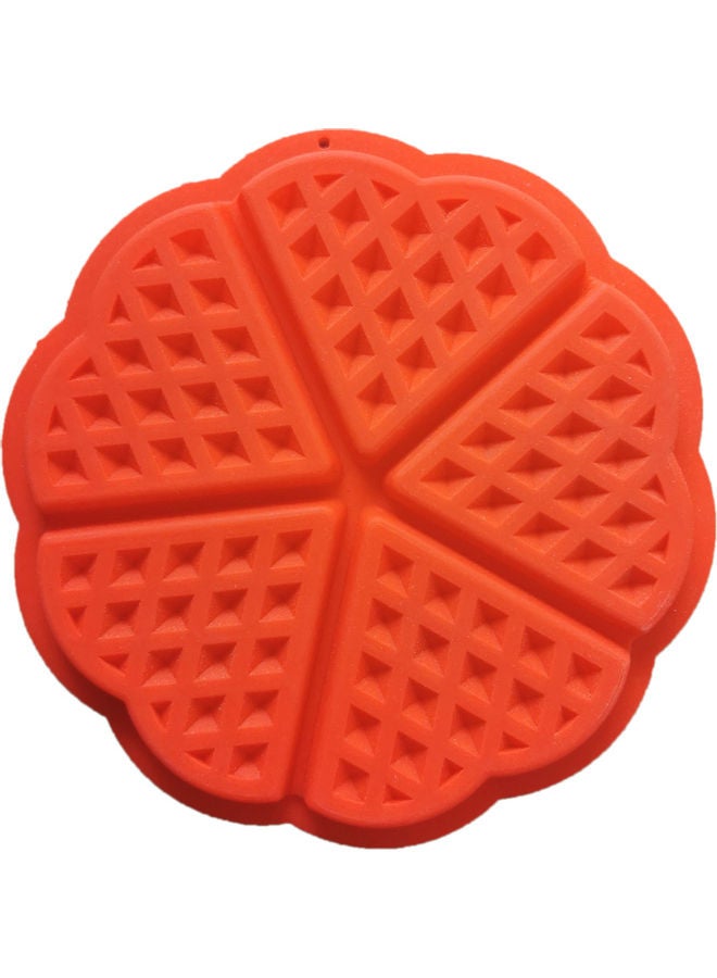 Silicone Waffle Pan Cake Baking Mould Orange 17  x  17cm - Image 1