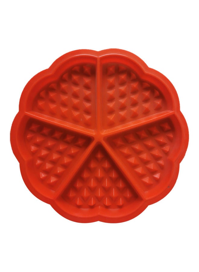 Silicone Waffle Pan Cake Baking Mould Orange 17  x  17cm - Image 2