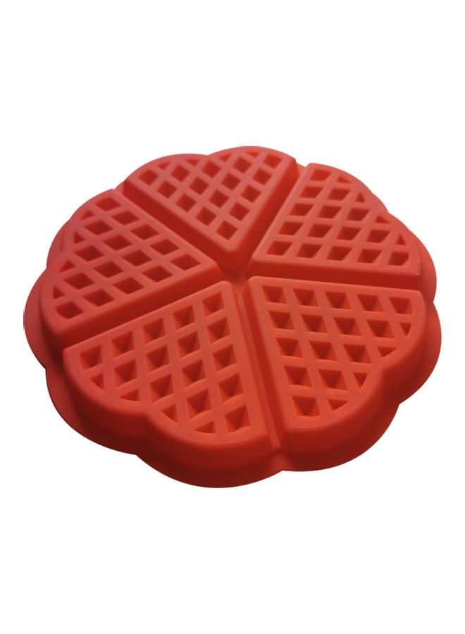 Silicone Waffle Pan Cake Baking Mould Orange 17  x  17cm - Image 3