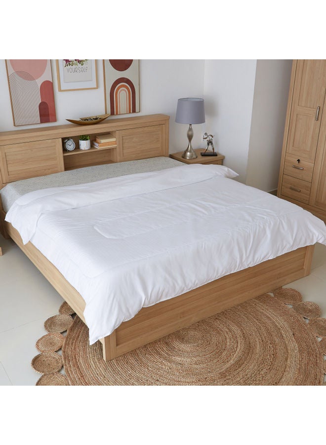 Home Box Hilton King Duvet Cover Polyester White  - Image 1