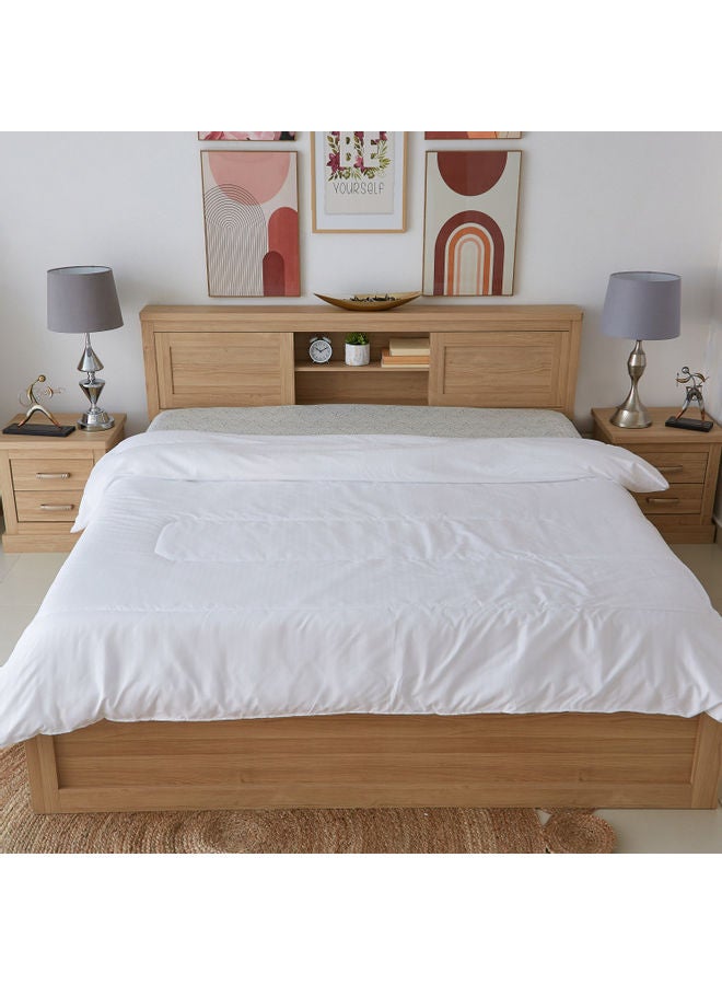 Home Box Hilton King Duvet Cover Polyester White  - Image 2