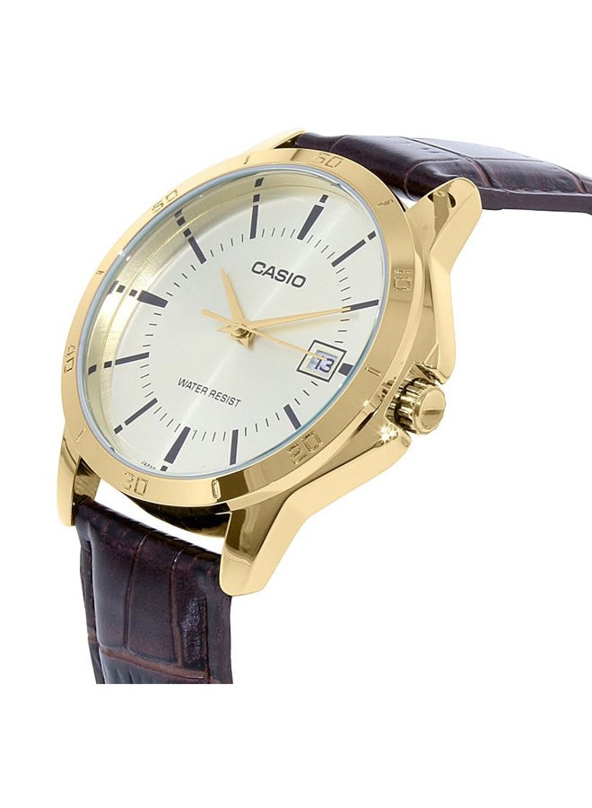 CASIO Women's Water Resistant Analog Watch LTP-V004GL-9A - 30 mm - Brown - Image 3