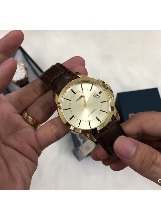 CASIO Women's Water Resistant Analog Watch LTP-V004GL-9A - 30 mm - Brown - Image 5